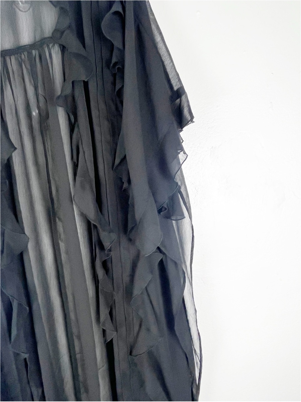 TORRID Black Sheer Ruffle Trim Sleeves Kimono Cardigan Size 3X/4X Boho - Picture 9 of 10